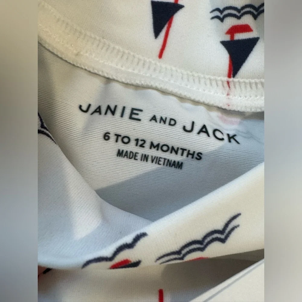 JANIE AND JACK SAILBOAT PRINT RASH GUARD SET NWT​